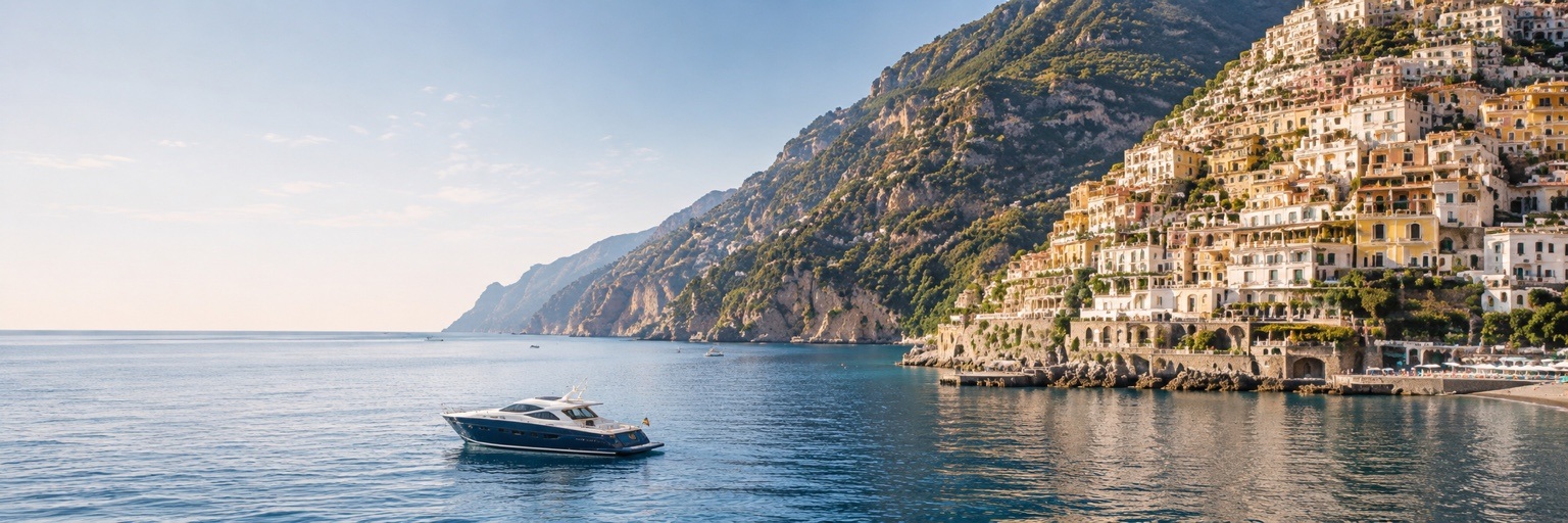 Arriving to Positano by sea
