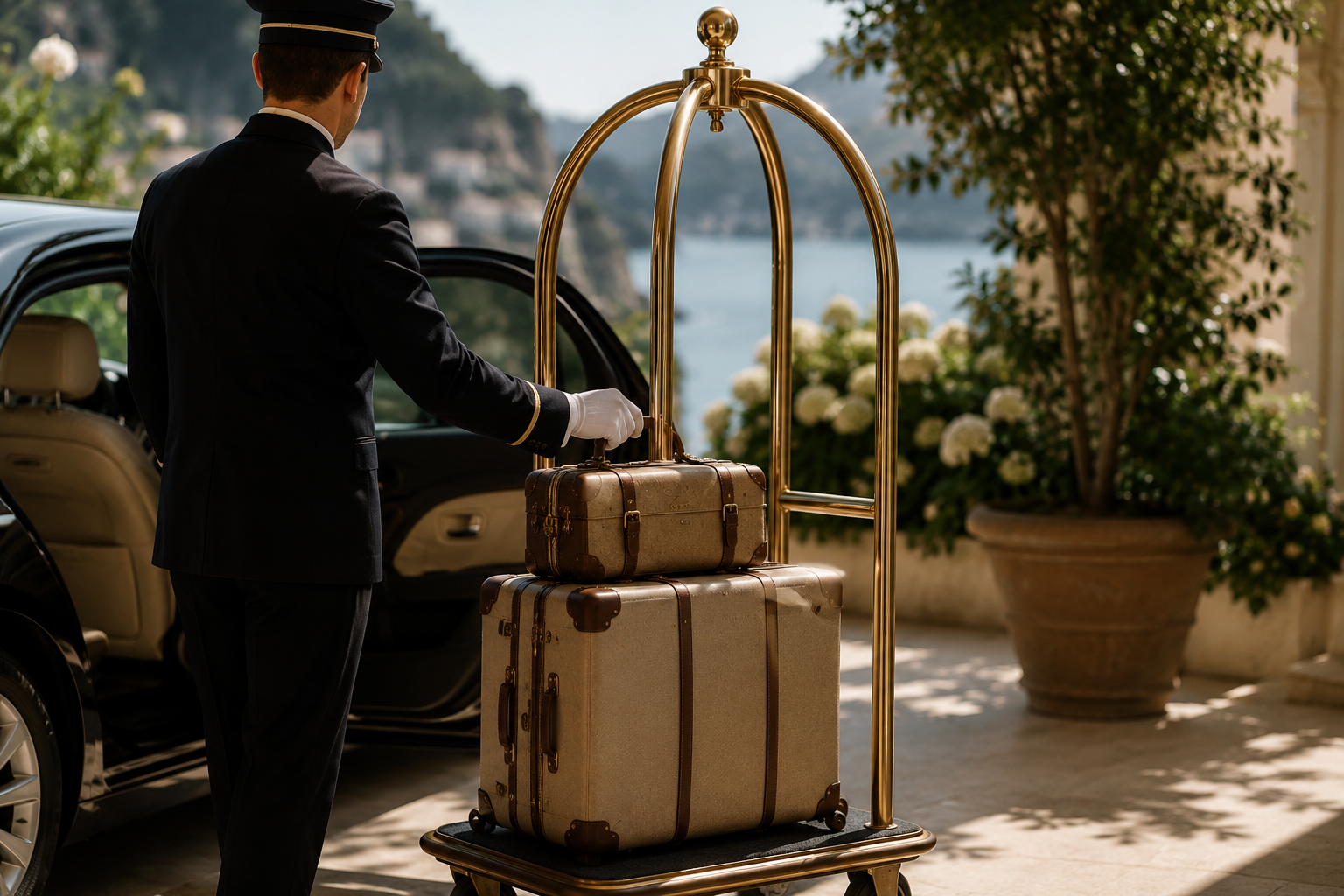 Luxury porter luggage service in Positano